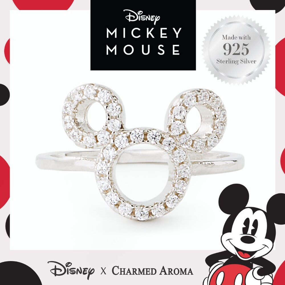 Disney Mickey Mouse ring, 925 Sterling Silver Charmed Aroma